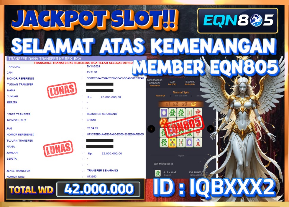 EQN805 JACKPOT  Rp 42.000.000 - LUNAS!!!