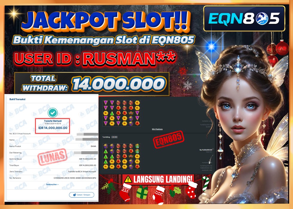 EQN805 JACKPOT  Rp 14.000.000 - LUNAS!!!