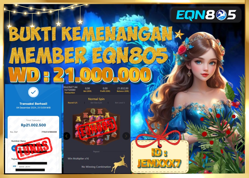 EQN805 JACKPOT  Rp 21.000.000 - LUNAS!!!