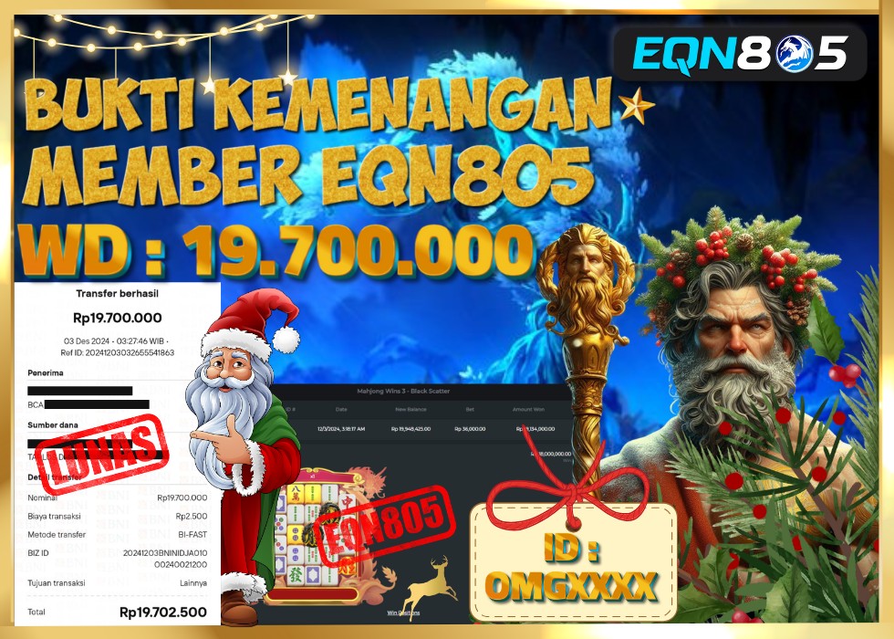 EQN805 JACKPOT  Rp 19.700.000 - LUNAS!!!