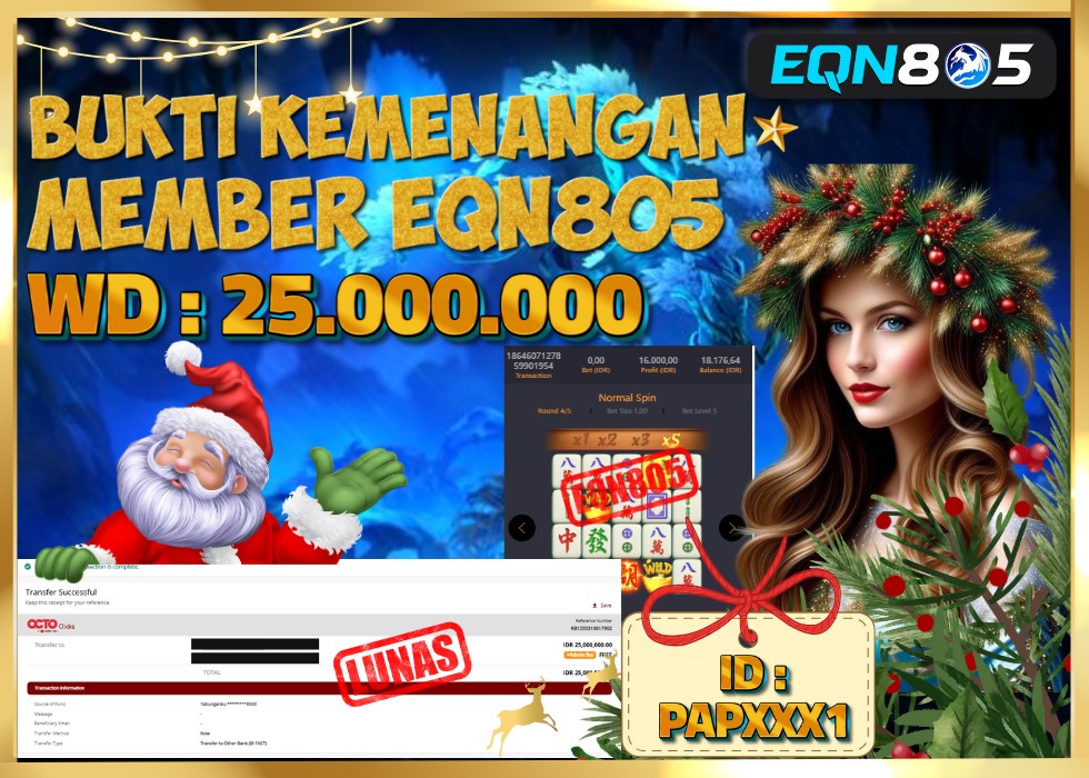 EQN805 JACKPOT  Rp 25.000.000 - LUNAS!!!