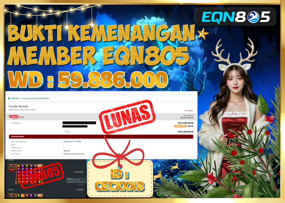 EQN805 JACKPOT  Rp 59.886.000 - LUNAS!!!