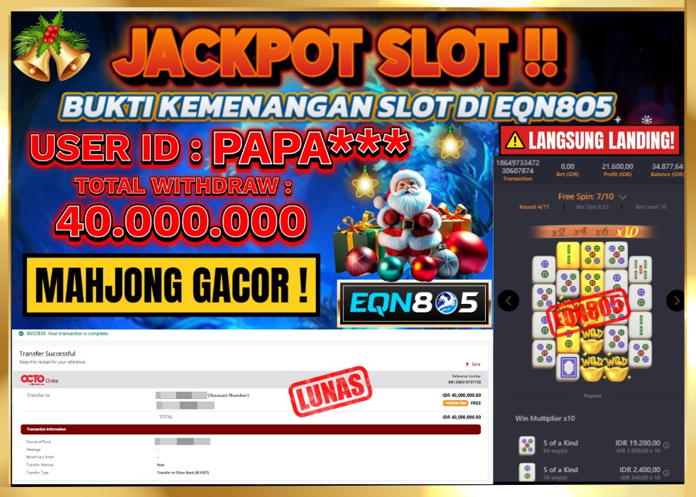 EQN805 JACKPOT  Rp 40.000.000 - LUNAS!!!