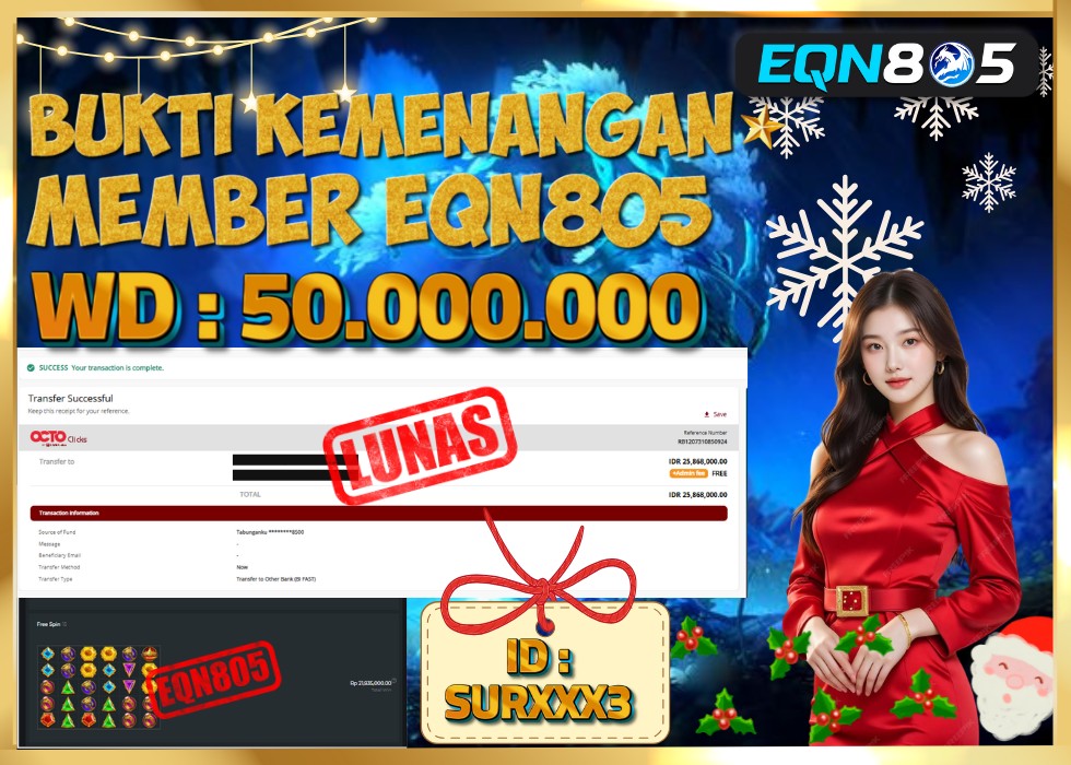 EQN805 JACKPOT  Rp 50.000.000 - LUNAS!!!
