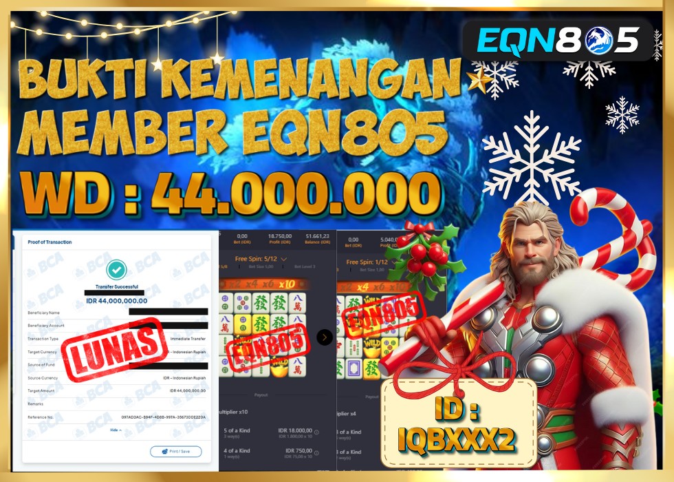 EQN805 JACKPOT  Rp 44.000.000 - LUNAS!!!