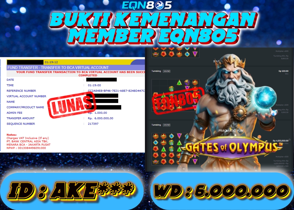 EQN805 JACKPOT  Rp 6.000.000 - LUNAS!!!