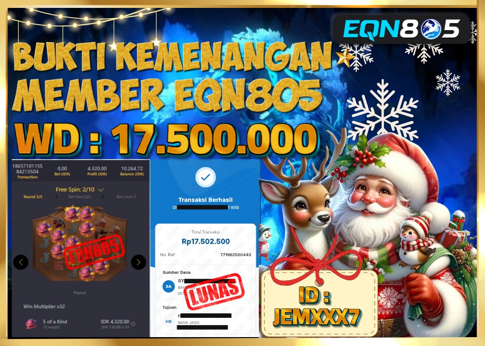 EQN805 JACKPOT  Rp 17.500.000 - LUNAS!!!