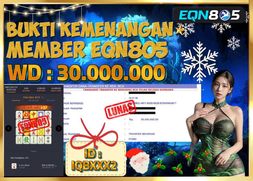 EQN805 JACKPOT  Rp 30.000.000 - LUNAS!!!