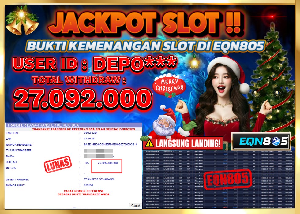 EQN805 JACKPOT  Rp 27.092.000 - LUNAS!!!