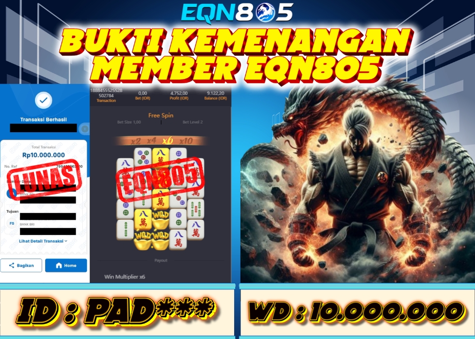 EQN805 JACKPOT  Rp 10.000.000 - LUNAS!!!