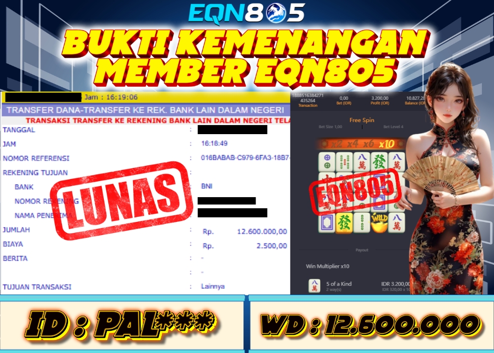 EQN805 JACKPOT  Rp 12.600.000 - LUNAS!!!
