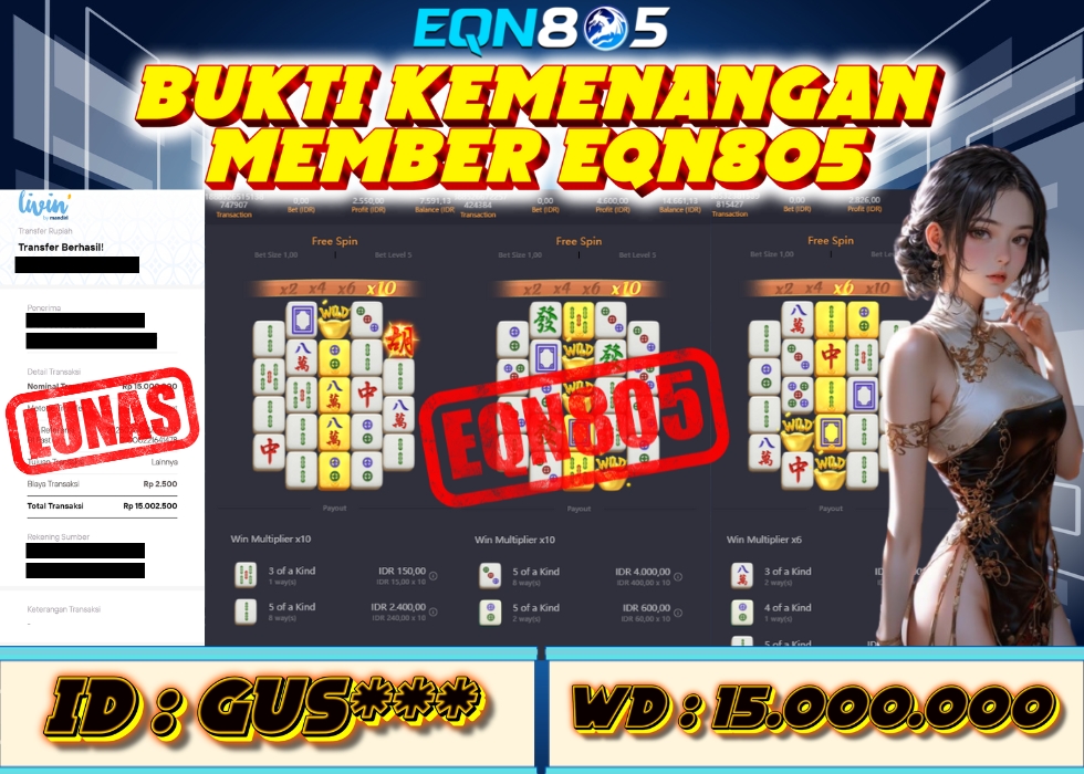 EQN805 JACKPOT  Rp 15.000.000 - LUNAS!!!