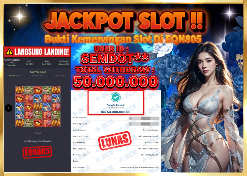 EQN805 JACKPOT  Rp 50.000.000 - LUNAS!!!
