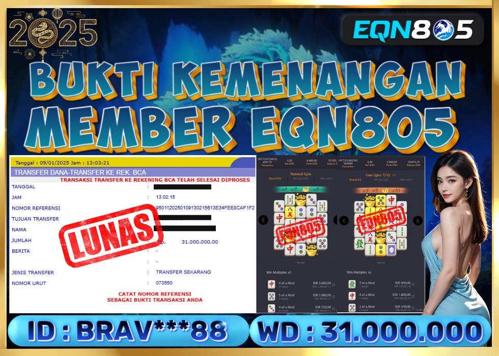EQN805 JACKPOT  Rp 31.000.000 - LUNAS!!!
