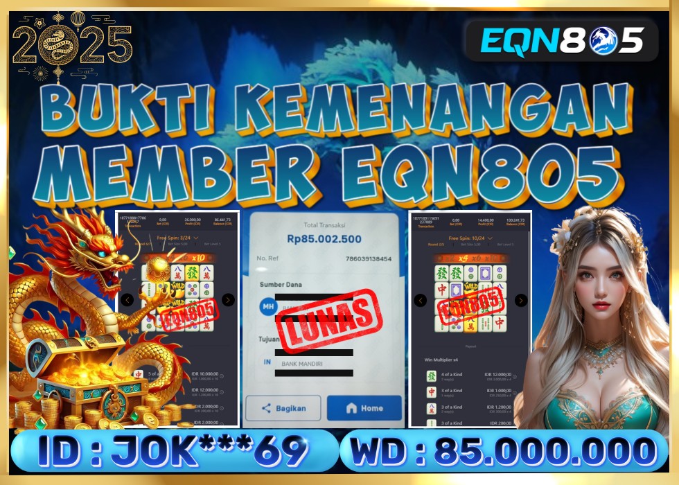 EQN805 JACKPOT  Rp 85.000.000 - LUNAS!!!