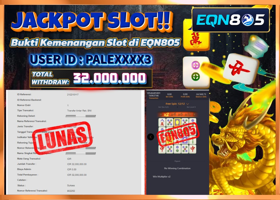 EQN805 JACKPOT  Rp 32.000.000 - LUNAS!!!