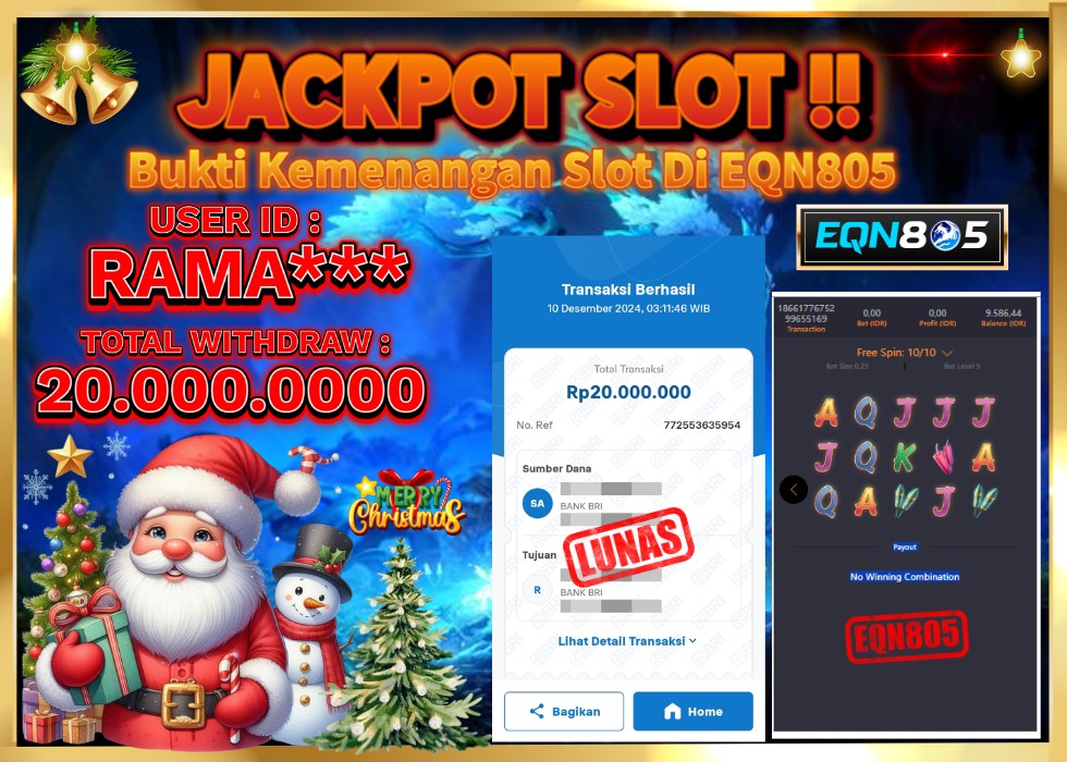 EQN805 JACKPOT  Rp 20.000.000 - LUNAS!!!