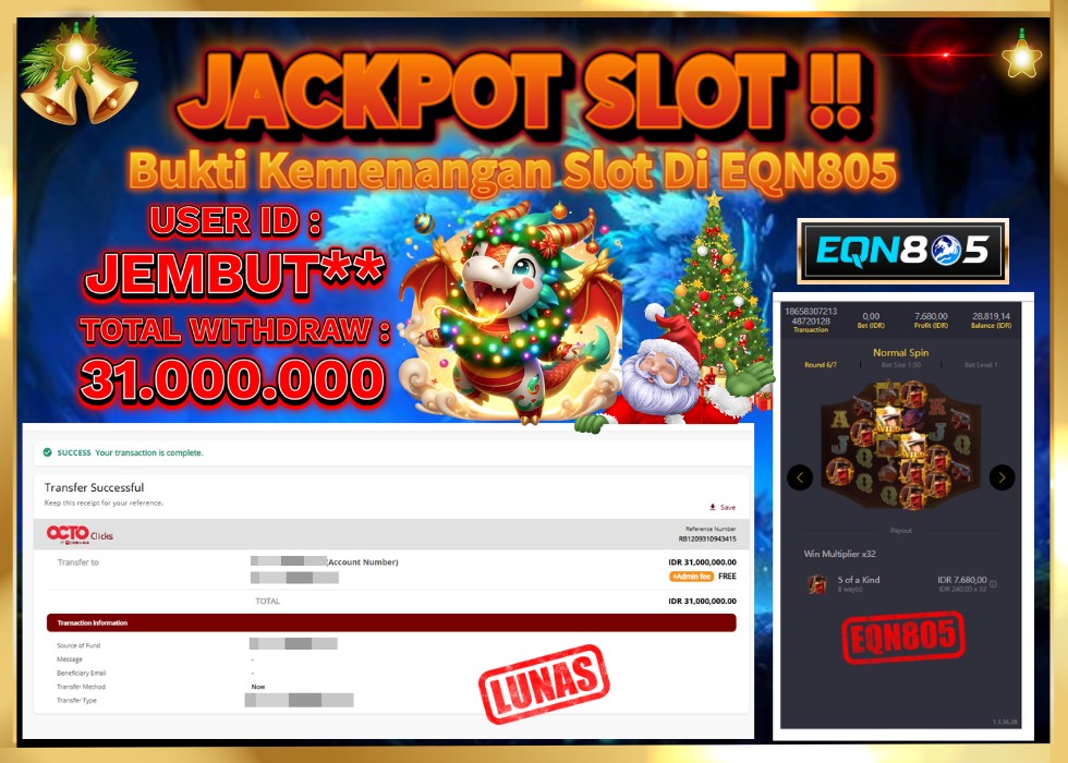 EQN805 JACKPOT  Rp 31.000.000 - LUNAS!!!