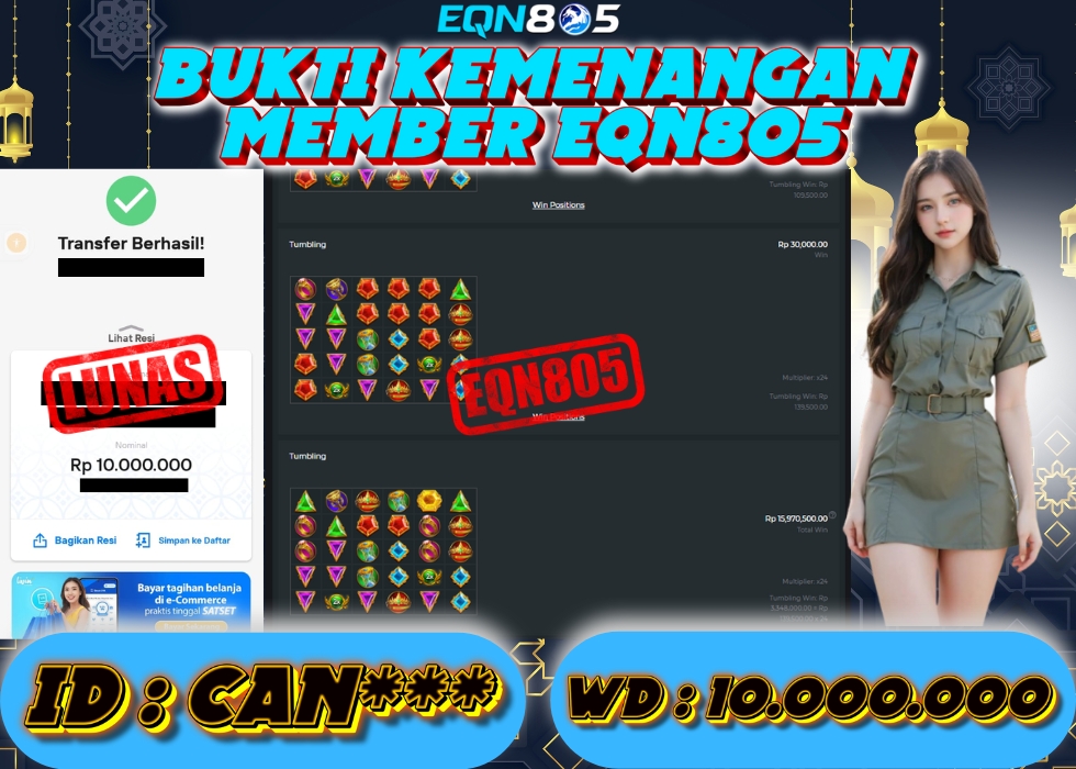 EQN805 JACKPOT  Rp 10.000.000 - LUNAS!!!