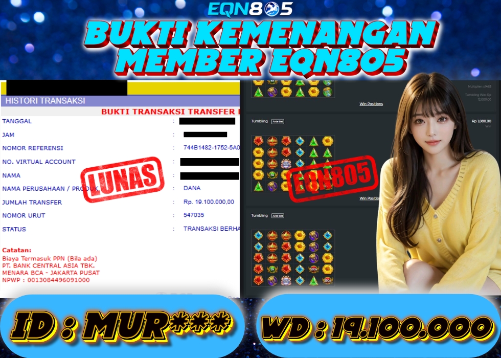 EQN805 JACKPOT  Rp 19.100.000 - LUNAS!!!