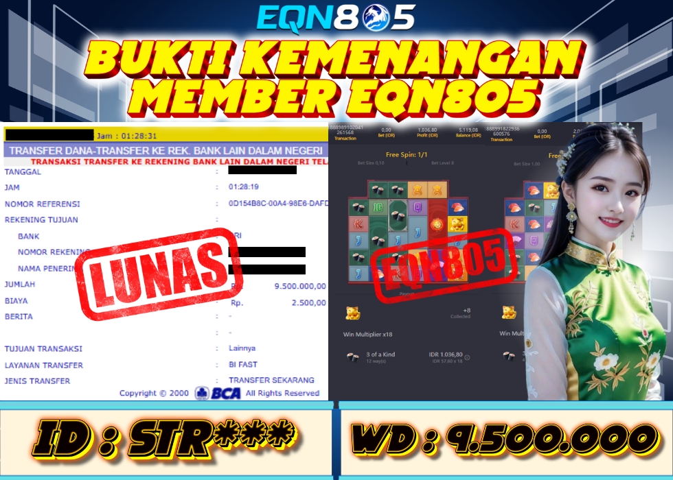 EQN805 JACKPOT  Rp 9.500.000 - LUNAS!!!
