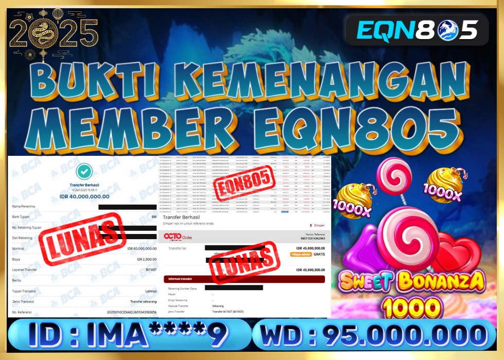 EQN805 JACKPOT  Rp 95.000.000 - LUNAS!!!
