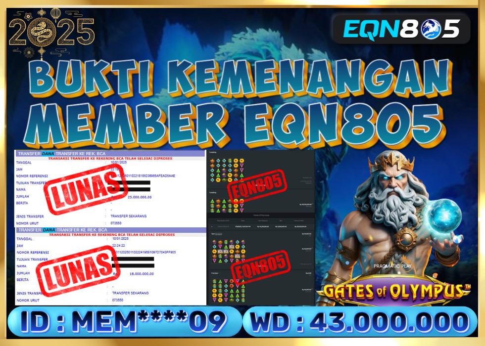 EQN805 JACKPOT  Rp 43.000.000 - LUNAS!!!