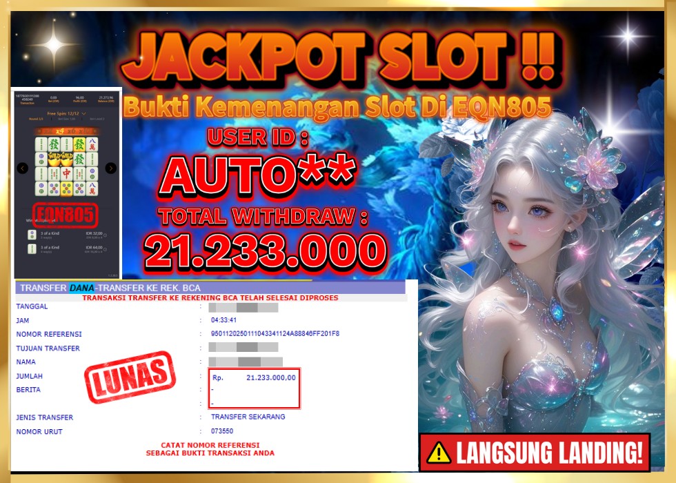 EQN805 JACKPOT  Rp 21.233.000 - LUNAS!!!