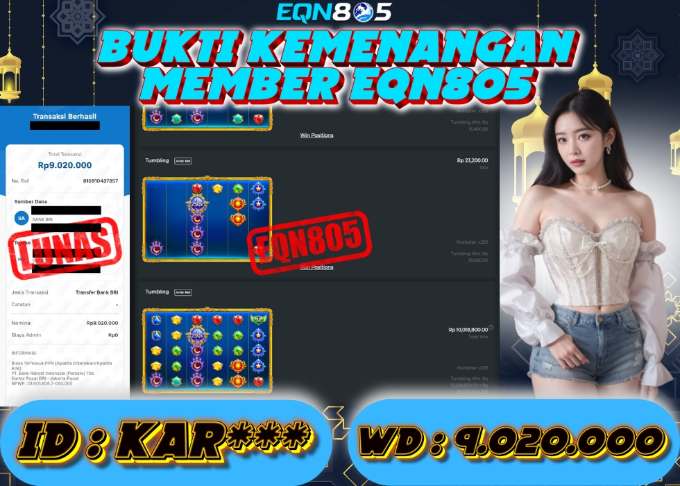 EQN805 JACKPOT  Rp 9.020.000 - LUNAS!!!