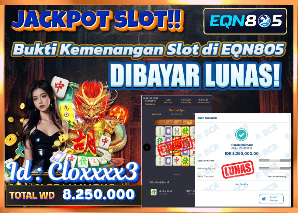 EQN805 JACKPOT  Rp 8.250.000 - LUNAS!!!