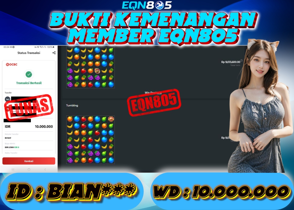 EQN805 JACKPOT  Rp 10.000.000 - LUNAS!!!