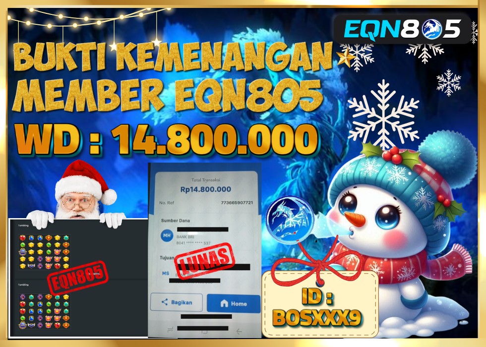 EQN805 JACKPOT  Rp 14.800.000 - LUNAS!!!