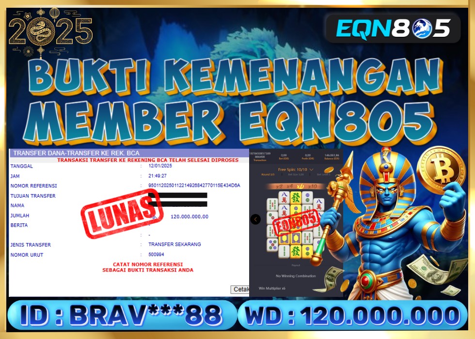 EQN805 JACKPOT  Rp 120.000.000 - LUNAS!!!