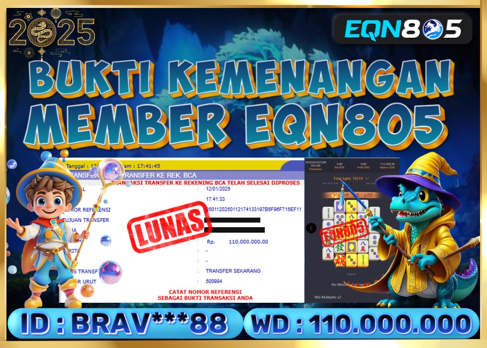 EQN805 JACKPOT  Rp 110.000.000 - LUNAS!!!