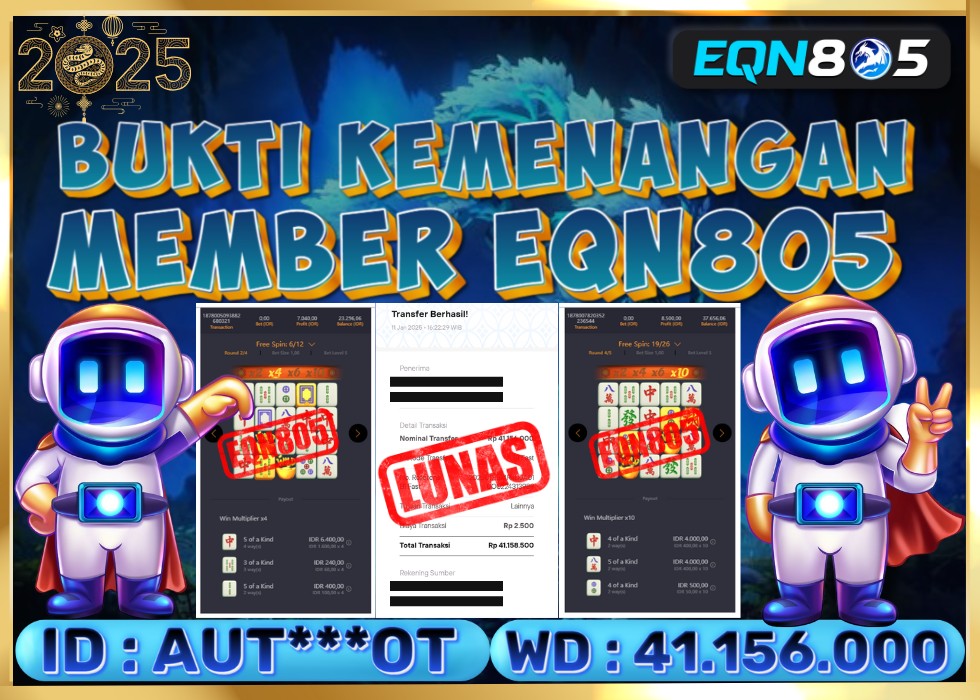 EQN805 JACKPOT  Rp 41.156.000 - LUNAS!!!