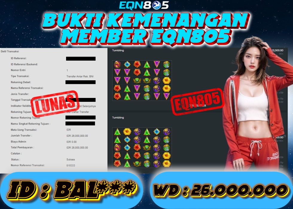 EQN805 JACKPOT  Rp 26.000.000 - LUNAS!!!