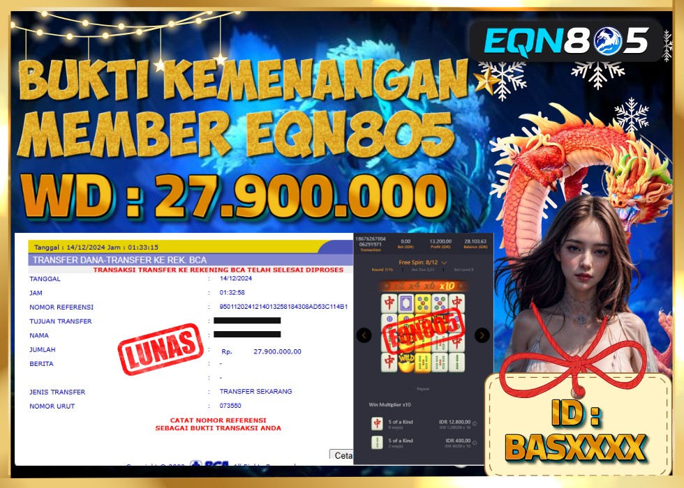 EQN805 JACKPOT  Rp 27.900.000 - LUNAS!!!