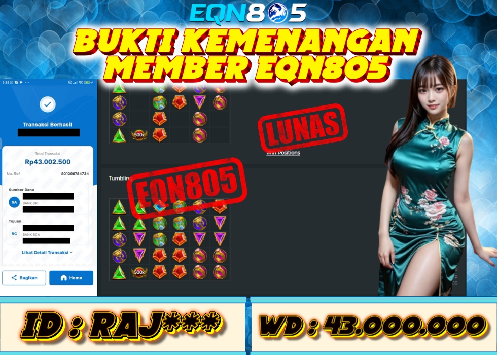 EQN805 JACKPOT  Rp 43.000.000 - LUNAS!!!