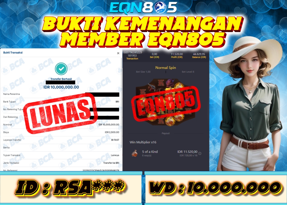 EQN805 JACKPOT  Rp 10.000.000 - LUNAS!!!