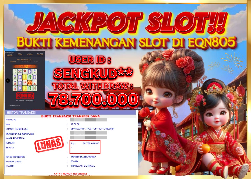 EQN805 JACKPOT  Rp 78.700.000 - LUNAS!!!