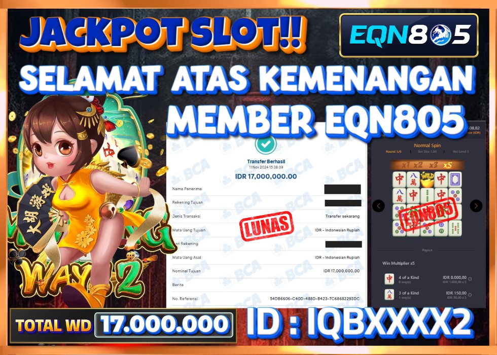 EQN805 JACKPOT  Rp 17.000.000 - LUNAS!!!