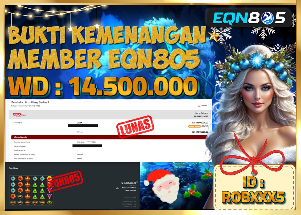 EQN805 JACKPOT  Rp 14.500.000 - LUNAS!!!