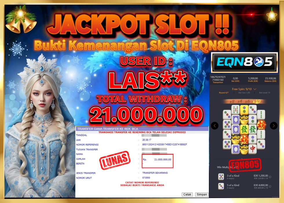 EQN805 JACKPOT  Rp 21.000.000 - LUNAS!!!