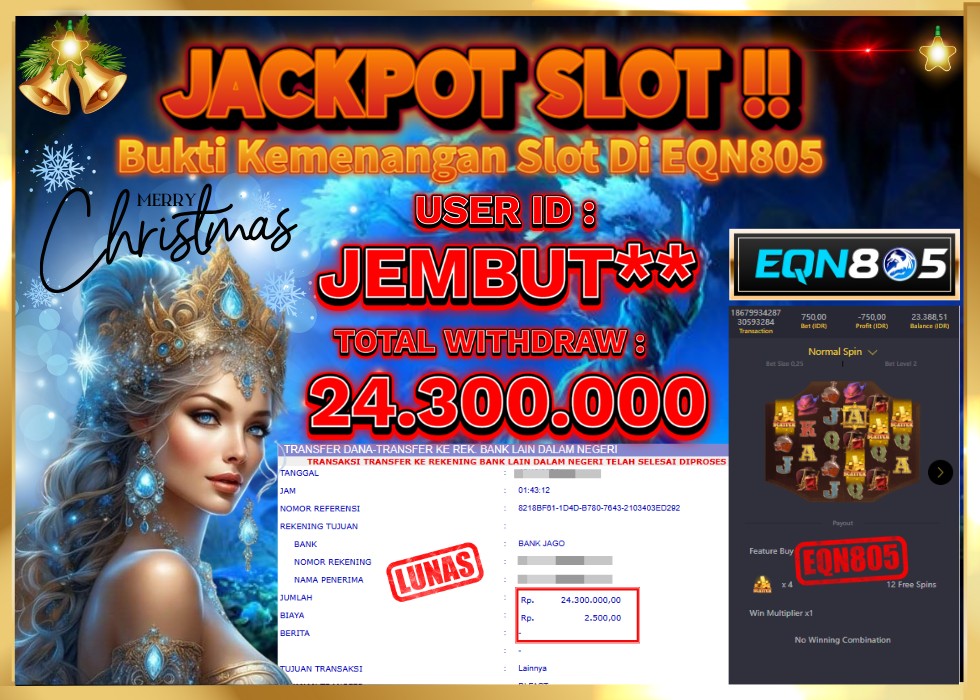 EQN805 JACKPOT  Rp 24.300.000 - LUNAS!!!