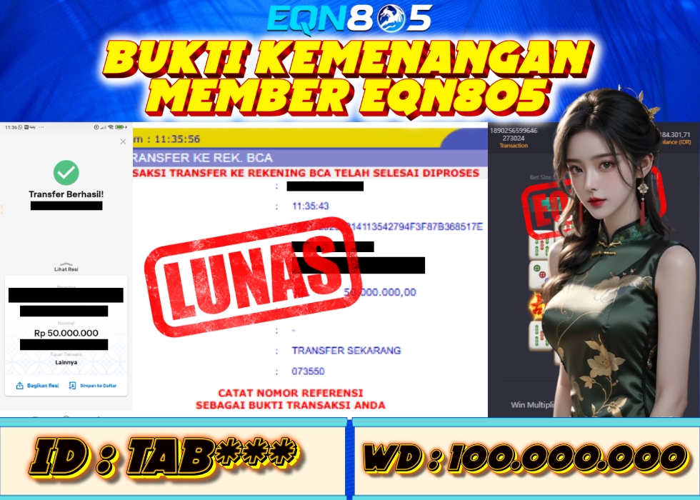 EQN805 JACKPOT  Rp 100.000.000 - LUNAS!!!