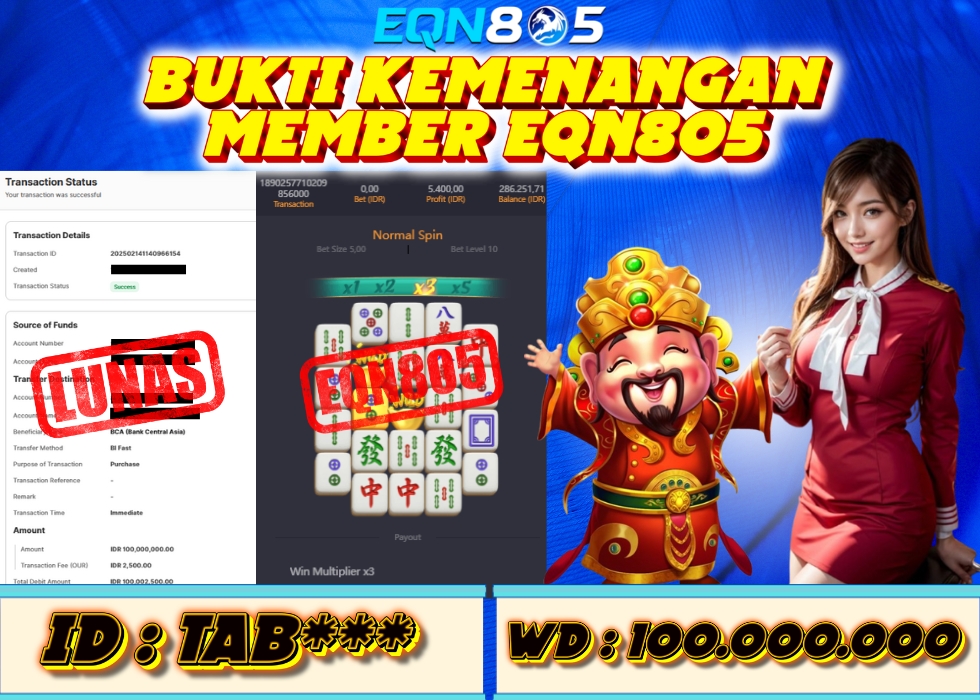 EQN805 JACKPOT  Rp 100.000.000 - LUNAS!!!