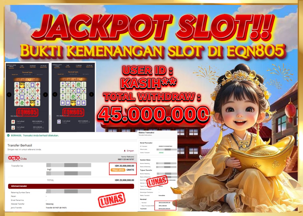 EQN805 JACKPOT  Rp 45.000.000 - LUNAS!!!