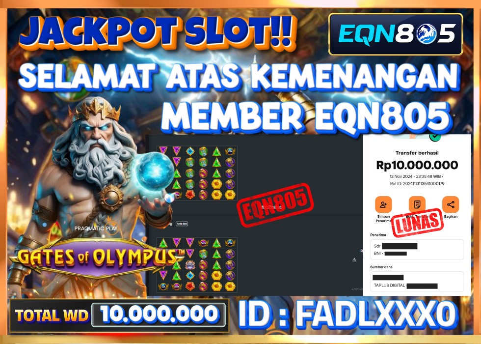 EQN805 JACKPOT  Rp 10.000.000 - LUNAS!!!