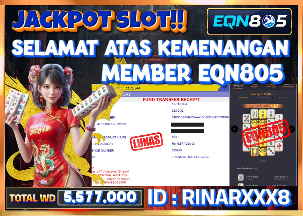 EQN805 JACKPOT  Rp 5.577.000 - LUNAS!!!