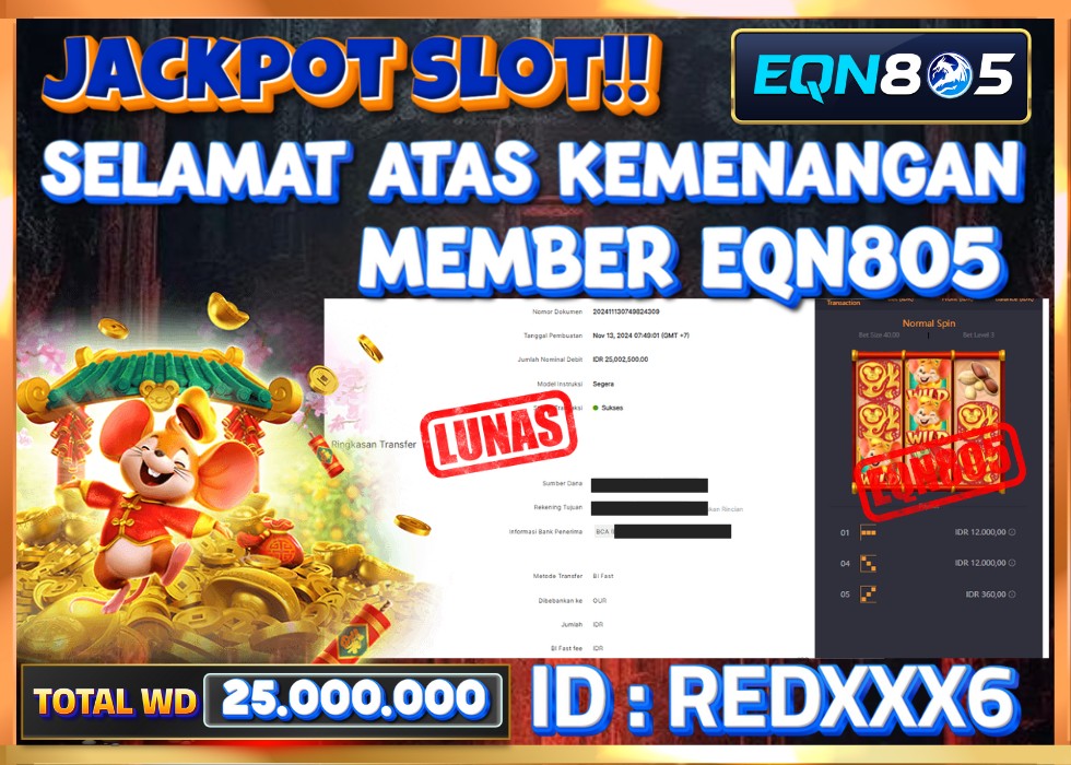 EQN805 JACKPOT  Rp 25.000.000 - LUNAS!!!